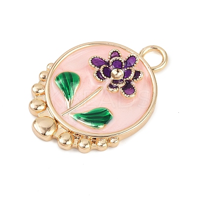 Brass Enamel Pendants KK-K351-48G-02-1