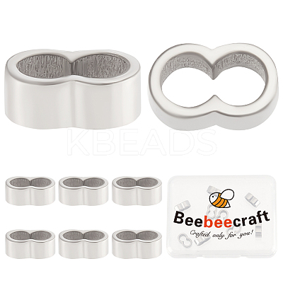 10Pcs 304 Stainless Steel Slide Charms/Slider Beads STAS-BBC0002-65-1