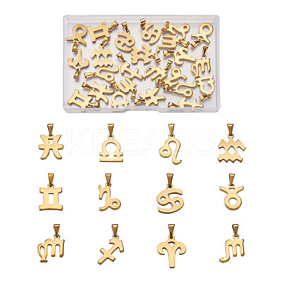 304 Stainless Steel Pendants STAS-BT0001-06G-1