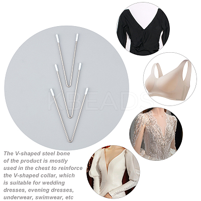20Pcs V Shape Steel Bra Underwire FIND-PH0006-62-1