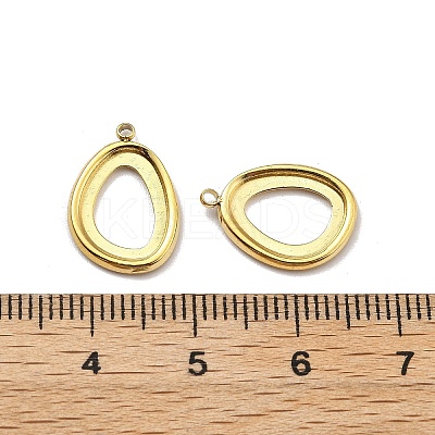 Ion Plating(IP) 304 Stainless Steel Pendant Cabochon Settings STAS-G347-12G-1
