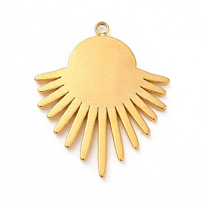 Ion Plating(IP) 304 Stainless Steel Pendant Cabochon Settings X-STAS-H172-13G-1