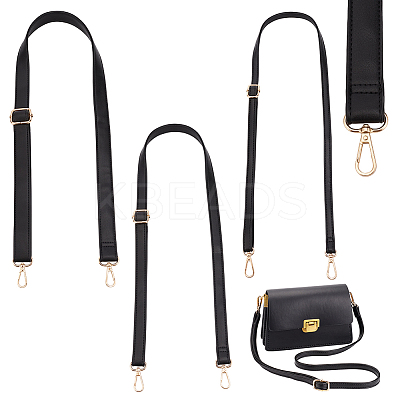 3Pcs 3 Style Adjustable Imitation Leather Crossbody Purse Straps FIND-WR0009-32LG-1