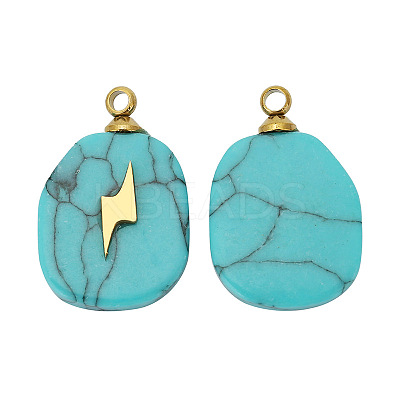 Synthetic Turquoise Pendants FIND-PW0015-01A-04-1