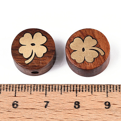 Natural Sandalwood Mala and Brass Finding Beads WOOD-T032-33D-1