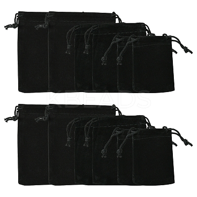 18Pcs 3 Styles Rectangle Velvet Drawstring Pouches TP-FS0001-04A-1