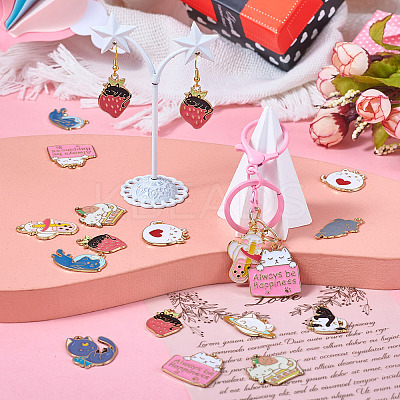 20Pcs 10 Colors Cute Alloy Pendants ENAM-TA0001-91-1