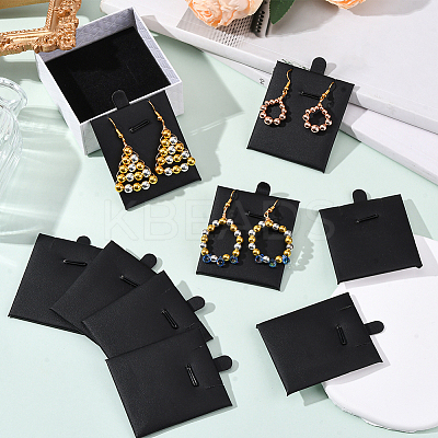 24Pcs PU Leather & Sponge Jewelry Pendant Nceklace Display Cards NDIS-SP0001-03B-01-1