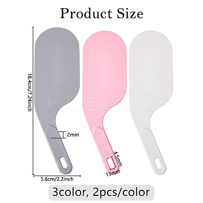 6Pcs 3 Colors PP Plastic Mattress Raiser AJEW-DC0002-08-1