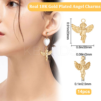 14Pcs 304 Stainless Steel Pendants STAS-BBC0001-82-1