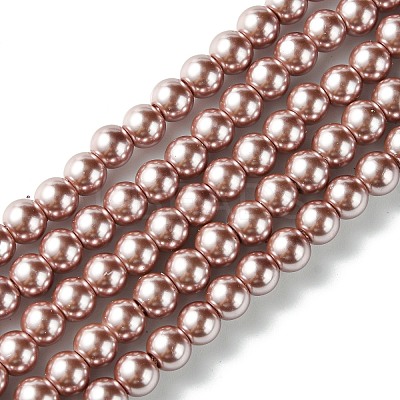 Eco-Friendly Dyed Glass Pearl Beads Strands LS-HY-A008-6mm-RB085-1