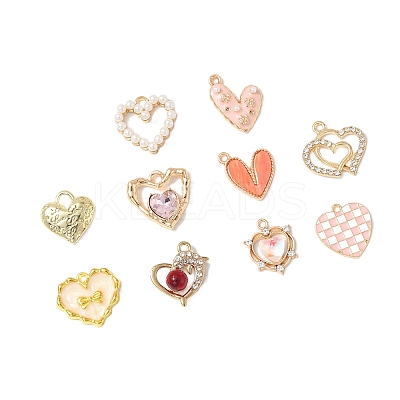 10Pcs 10 Styles Alloy Enamel Pendants ENAM-FP0002-64-1