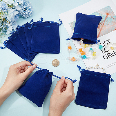 20Pcs Rectangle Velvet Drawstring Pouches TP-BBC0001-03B-03-1