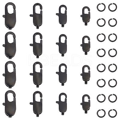 16Pcs 4 Styles 304 Stainless Steel Lobster Claw Clasps STAS-UN0038-63-1