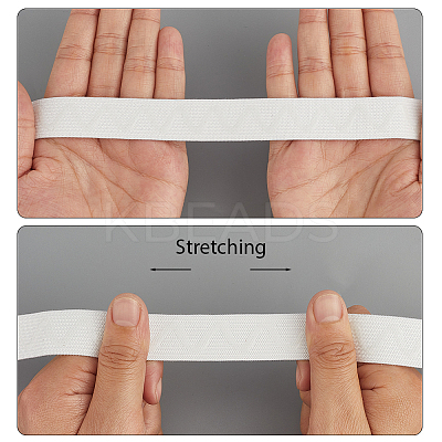 2 Styles Flat Non-slip Transparent Silicone Polyester Elastic Bands SRIB-GF0001-49B-1