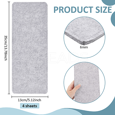 Rectangle Felt Bag Bottom LS-AJEW-WH0460-132-1