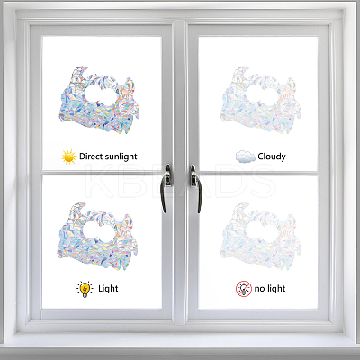 16Sheets 4 Style Waterproof PVC Colored Laser Stained Window Film Adhesive Stickers DIY-WH0256-058-1