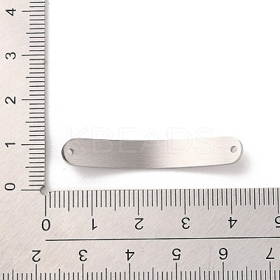 Non-Tarnish 304 Stainless Steel Brushed Curved Rectangle Connector Charms LS-STAS-R222-03P-1