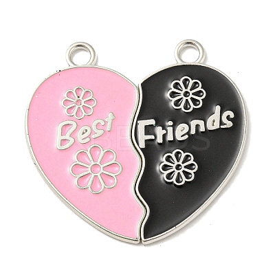 Alloy Enamel Split Pendants FIND-Z026-03F-1