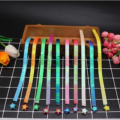 90Pcs Lucky Star Origami Paper DIY-WH20009-14E-1