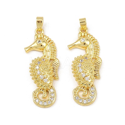 Brass Micro Pave Cubic Zirconia Pendants KK-F908-24G-1