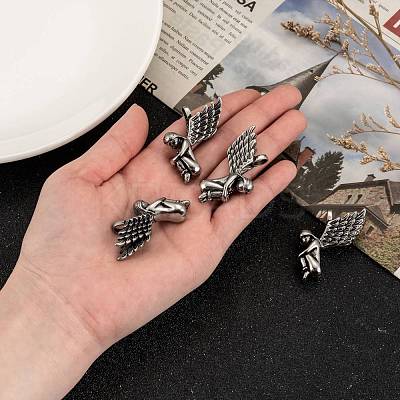 304 Stainless Steel Angel Pendants STAS-M202-02AS-1