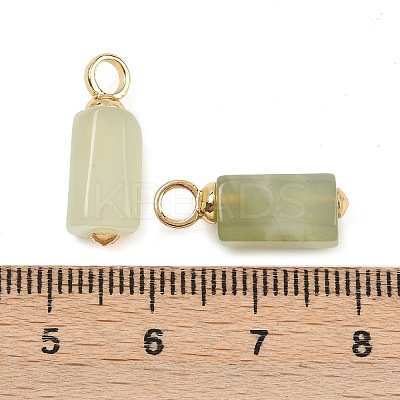 Natural Mixed Stone Rectangle Pendants KK-B157-40G-1