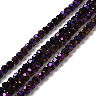 Electroplate Glass Bead Strands EGLA-R042-4mm-02-1