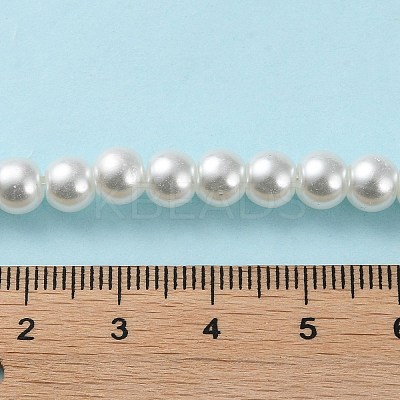 Baking Paint Pearlized Glass Pearl Round Bead Strands HY-Q003-6mm-01-1