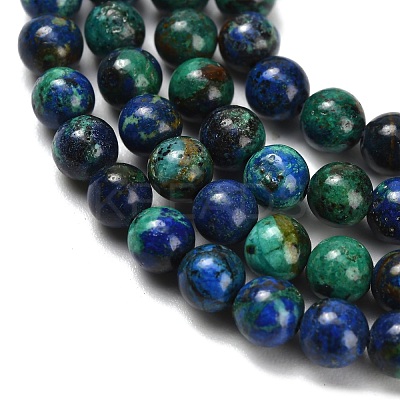 Natural Azurite Beads Strands G-Z110-C02-4mm-1