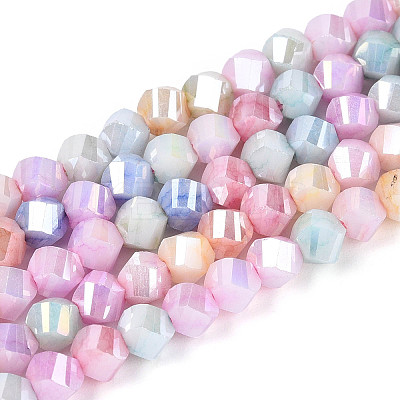 Anti-Tarnish Electroplate Glass Beads Strands GLAA-T025-4mm-14A-1