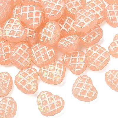 Translucent Resin Waffle Beads RESI-D312-01B-02-1