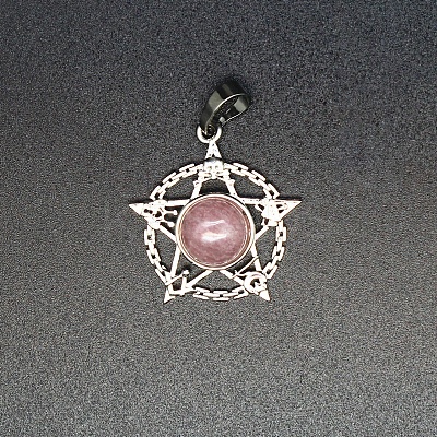 Natural Rose Quartz Pendants PW-WG18192-01-1
