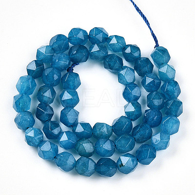 Dyed Natural White Jade Beads Strands G-T139-8mm-46F-1