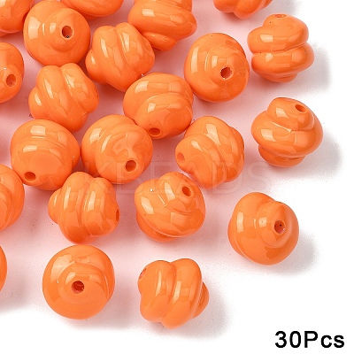 30Pcs Opaque Acrylic Beads OACR-YW0003-87H-1