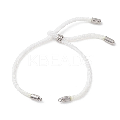 Nylon Round Cord Slider Bracelet Makings AJEW-JB01516-03-1