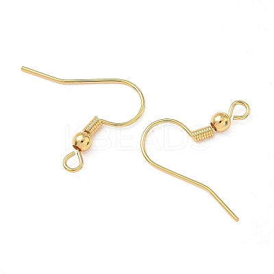 SHEGRACE Brass French Hooks with Coil and Ball XGR0001G-01G-1
