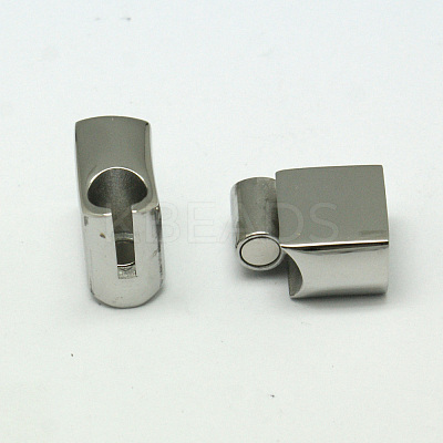 Tarnish Resistant 304 Stainless Steel Magnetic Clasps with Glue-in Ends STAS-I011-12-1