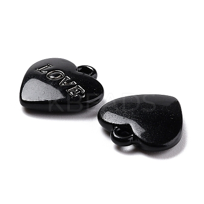 Heart Alloy Spray Painted Charms PALLOY-B005-01C-1