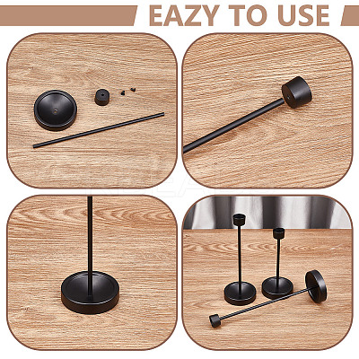 Iron Candle Holder AJEW-WH0604-58-1