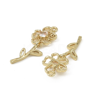 Brass Micro Pave Cubic Zirconia Pendants LS-KK-C107-09A-G-1
