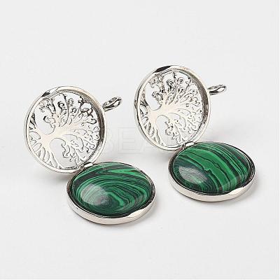 Natural & Synthetic Gemstone Pendants G-G910-F-1
