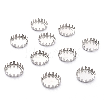Non-Tarnish 304 Stainless Steel Cabochon Settings STAS-Y001-06A-P-1