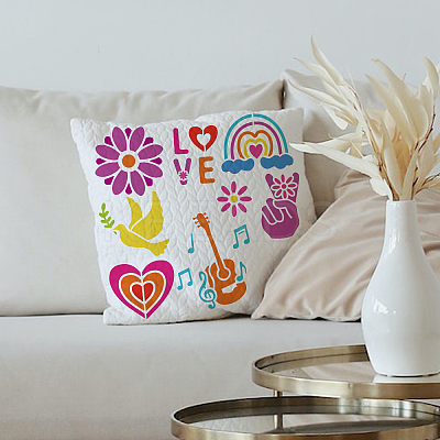 PET Hollow Out Drawing Painting Stencils DIY-WH0391-0547-1
