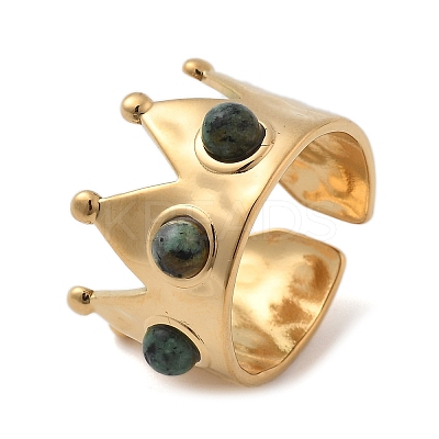 Natural African Turquoise(Jasper) Finger Rings STAS-Z112-09G-02-1