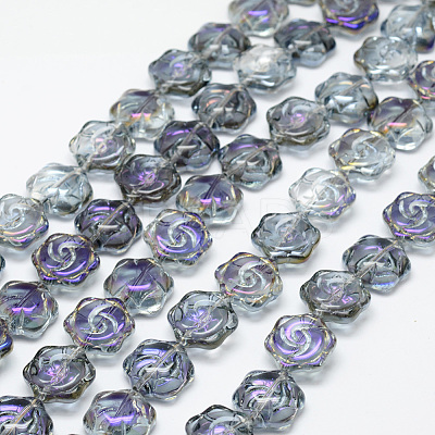 Electroplate Glass Bead Strands EGLA-P021-C01-1