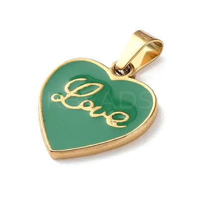 201 Stainless Steel Enamel Pendants STAS-U053-06G-02-1