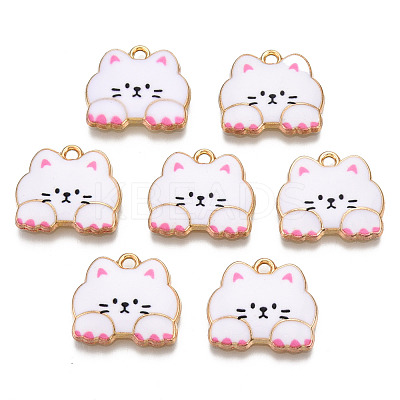 Rack Plating Printed Alloy Pendants LS-ENAM-N055-177A-1