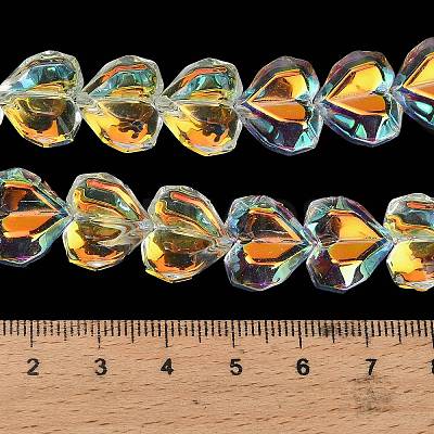 Electroplate Transparent Glass Beads Strands EGLA-B012-AB01-1