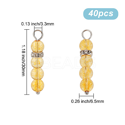 40Pcs Natural Citrine Pendants G-FG0001-09-1